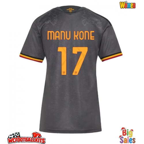 AS Roma Manu Kone #17 Replica Third Stadium Shirt for Women 2026-27 Short Sleeve